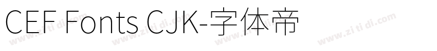 CEF Fonts CJK字体转换